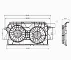 TYC 621370 Dual Radiator and Condenser Fan Assembly - view 4