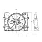 TYC 621380CU Dual Radiator and Condenser Fan Assembly - view 6