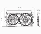 TYC 621420 Dual Radiator and Condenser Fan Assembly - view 4