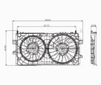TYC 621430 Dual Radiator and Condenser Fan Assembly - Left - view 4