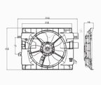 TYC 621450 Dual Radiator and Condenser Fan Assembly - view 4