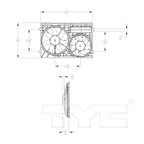 TYC 621460 Dual Radiator and Condenser Fan Assembly - view 5