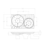 TYC 621490 Dual Radiator and Condenser Fan Assembly - view 6