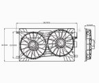 TYC 621570 Dual Radiator and Condenser Fan Assembly - view 4
