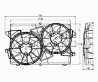TYC 621610 Dual Radiator and Condenser Fan Assembly - view 5