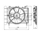 TYC 621620 Dual Radiator and Condenser Fan Assembly - view 4