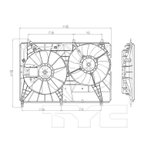TYC 621640 Dual Radiator and Condenser Fan Assembly - view 4