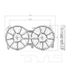 TYC 621660 Dual Radiator and Condenser Fan Assembly - view 7