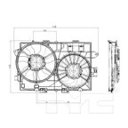 TYC 621670 Dual Radiator and Condenser Fan Assembly - view 4