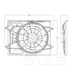 TYC 621710 Dual Radiator and Condenser Fan Assembly - view 4