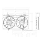 TYC 621770 Dual Radiator and Condenser Fan Assembly - view 7