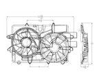 TYC 621800 Dual Radiator and Condenser Fan Assembly - view 1