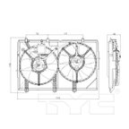 TYC 621820 Dual Radiator and Condenser Fan Assembly - view 4