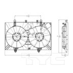 TYC 621870 Dual Radiator and Condenser Fan Assembly - view 6