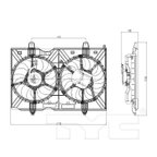 TYC 621880 Dual Radiator and Condenser Fan Assembly - view 7