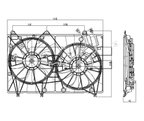 TYC 622000 Dual Radiator and Condenser Fan Assembly - view 4
