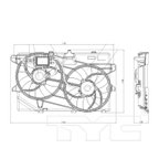 TYC 622030 Dual Radiator and Condenser Fan Assembly - view 4