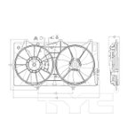 TYC 622050 Dual Radiator and Condenser Fan Assembly - view 4