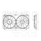 TYC 622060 Dual Radiator and Condenser Fan Assembly - view 5