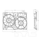 TYC 622080 Dual Radiator and Condenser Fan Assembly - view 4