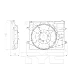 TYC 622280 Dual Radiator and Condenser Fan Assembly - view 5