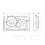 TYC 622310 Dual Radiator and Condenser Fan Assembly - view 6