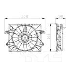TYC 622320 Dual Radiator and Condenser Fan Assembly - view 4
