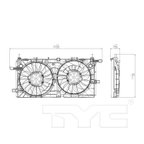 TYC 622340 Dual Radiator and Condenser Fan Assembly - view 5