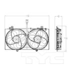 TYC 622350 Dual Radiator and Condenser Fan Assembly - view 5