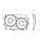 TYC 622380 Dual Radiator and Condenser Fan Assembly - view 7