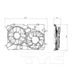 TYC 622390 Dual Radiator and Condenser Fan Assembly - view 7