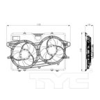 TYC 622410 Dual Radiator and Condenser Fan Assembly - view 7