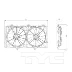 TYC 622420 Dual Radiator and Condenser Fan Assembly - view 7