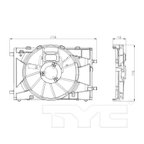 TYC 622430 Dual Radiator and Condenser Fan Assembly - view 7