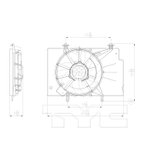TYC 622500 Dual Radiator and Condenser Fan Assembly - view 4
