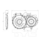 TYC 622540 Dual Radiator and Condenser Fan Assembly - view 8