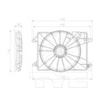 TYC 622550 Dual Radiator and Condenser Fan Assembly - view 5