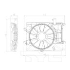 TYC 622580 Dual Radiator and Condenser Fan Assembly - view 6