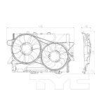 TYC 622610 Dual Radiator and Condenser Fan Assembly - view 5