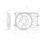 TYC 622700 Dual Radiator and Condenser Fan Assembly - view 4