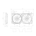 TYC 622750 Dual Radiator and Condenser Fan Assembly - view 5