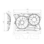 TYC 622780 Dual Radiator and Condenser Fan Assembly - view 7