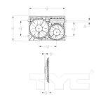 TYC 622830 Dual Radiator and Condenser Fan Assembly - view 6