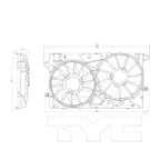 TYC 622850 Dual Radiator and Condenser Fan Assembly - view 6