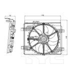TYC 622880 Dual Radiator and Condenser Fan Assembly - view 7