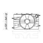 TYC 622890 Dual Radiator and Condenser Fan Assembly - view 4