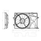 TYC 622900 Dual Radiator and Condenser Fan Assembly - view 4