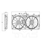 TYC 622950 Dual Radiator and Condenser Fan Assembly - view 7