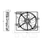 TYC 622960 Dual Radiator and Condenser Fan Assembly - view 7
