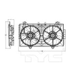 TYC 622970 Dual Radiator and Condenser Fan Assembly - view 6